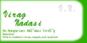 virag nadasi business card